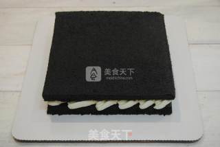 #aca烤明星大赛#bamboo Charcoal Butter Cake recipe