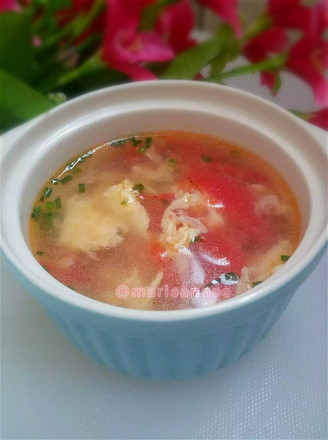 Tomato Egg Drop Soup recipe