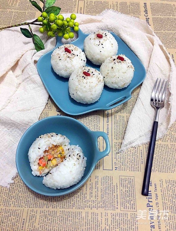 Tuna Pork Floss Rice Ball recipe