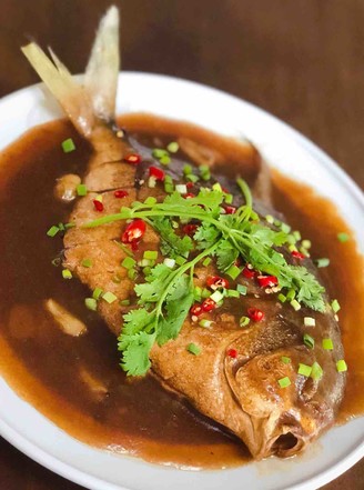 Homemade Braised Pomfret recipe