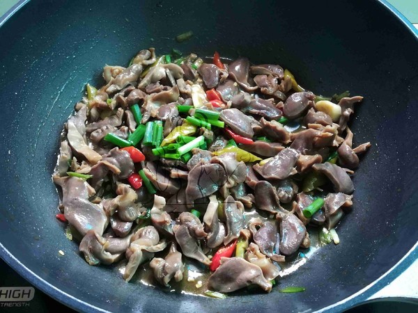 Duck Gizzards with Pickled Peppers recipe