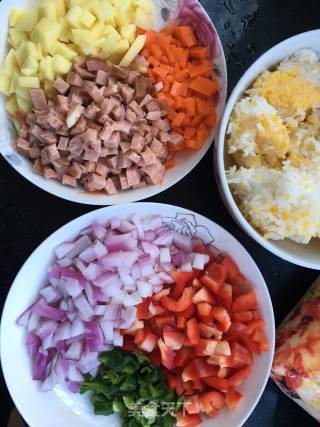 Assorted Red Sausage Baked Rice recipe