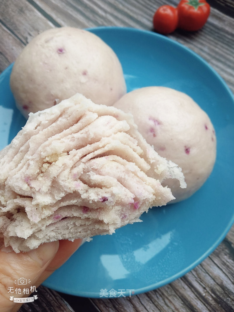 Purple Sweet Potato Multi-layer Steamed Bun recipe