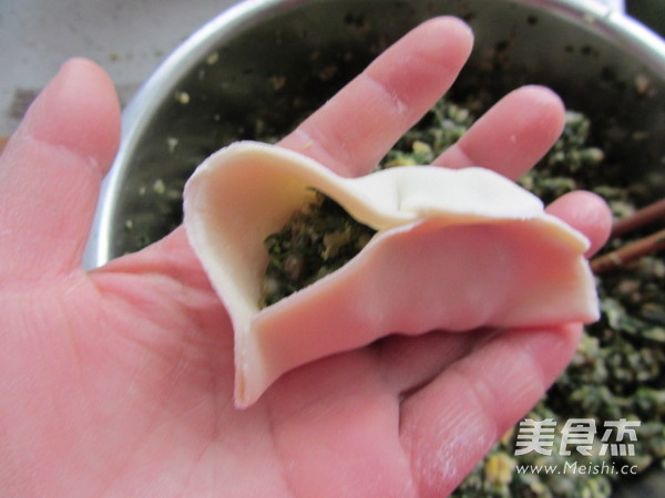 Shepherd's Purse, Bamboo Shoot Tip Pork Dumplings recipe