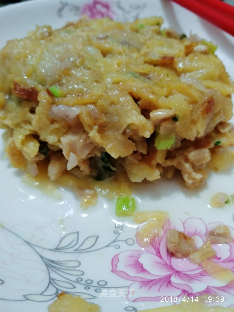 Shredded Potato Cake with Minced Meat recipe