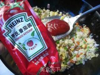 Assorted Fried Rice with Tomato Sauce recipe