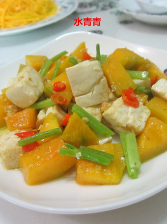 Soft Tofu with Diced Pumpkin recipe