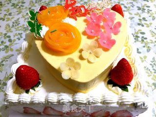 Strawberry Mango Double Mousse Cake recipe