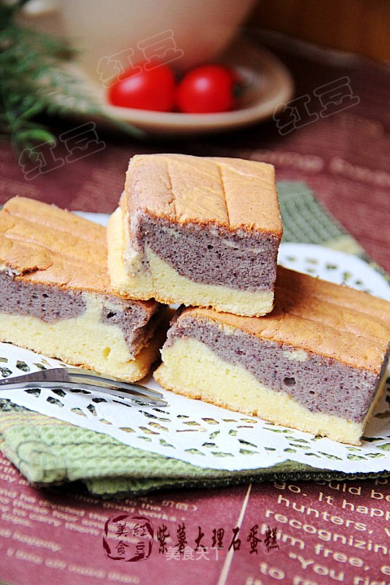 Purple Sweet Potato Marble Cake