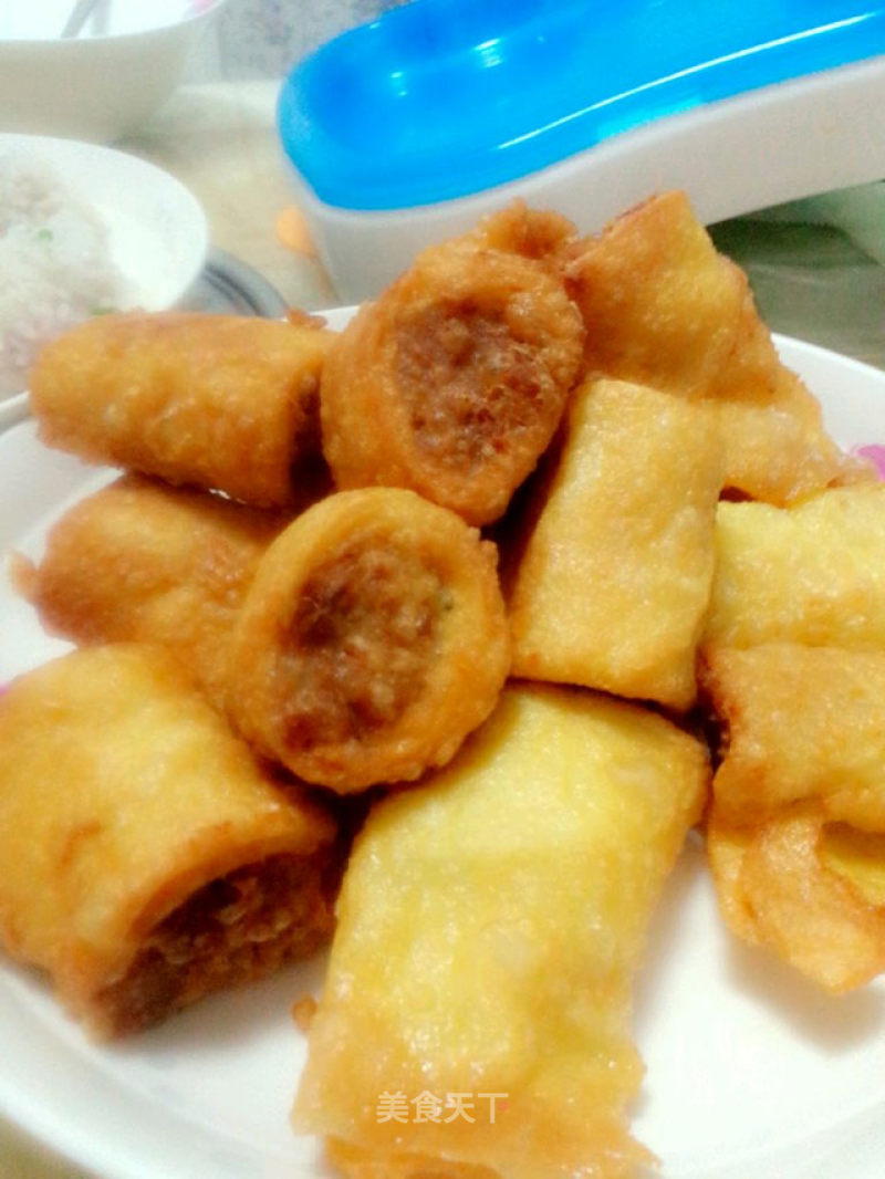 Egg Crust Pork Spring Rolls recipe