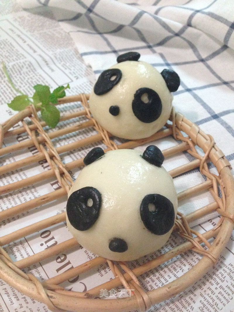 Panda Custard Bun-with Oil-free Custard Filling recipe