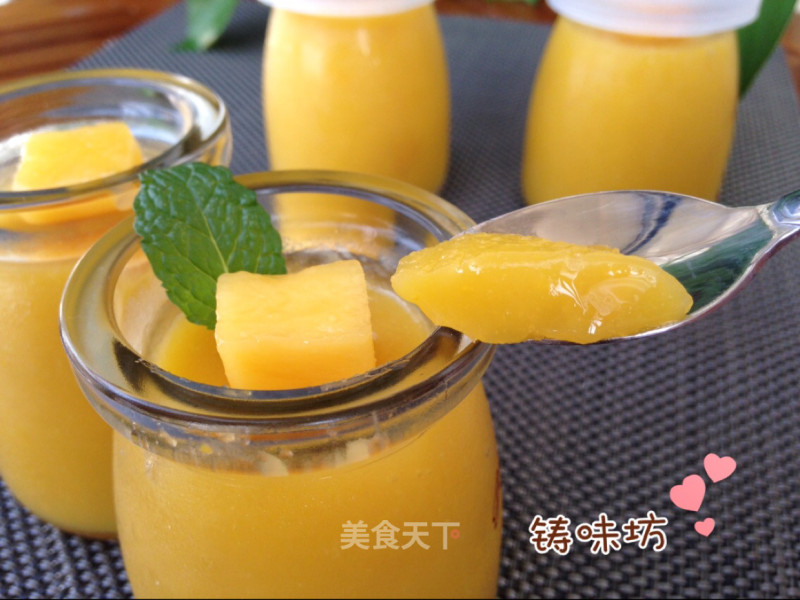 Love The Mango Season! 【coconut Mango Pudding】 recipe