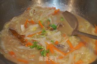 #trust之美#matsutake and Cabbage Stewed Vermicelli recipe