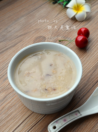 Congee with Scallops and Mushroom Minced Meat recipe