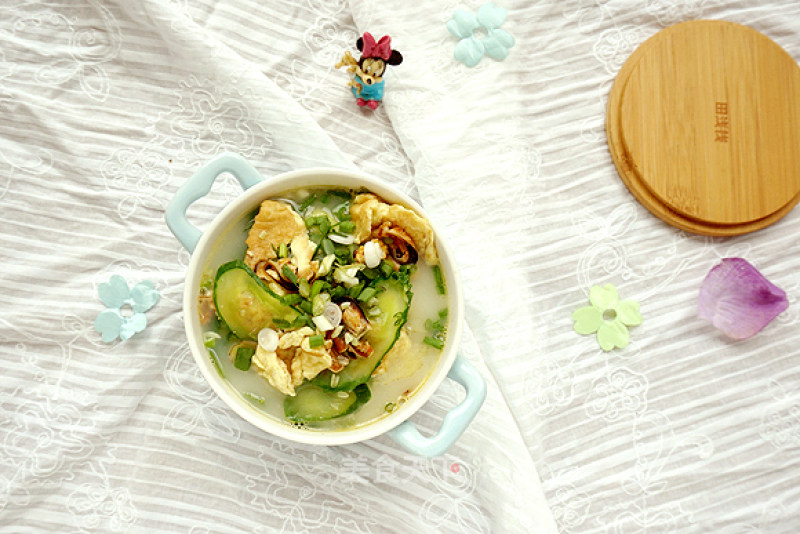 Mussels Cucumber Egg Soup recipe