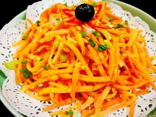 Kuaishou Steamed Vegetables-steamed Carrot Shreds recipe