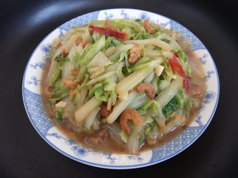 Stir-fried Cabbage with Sea Rice recipe
