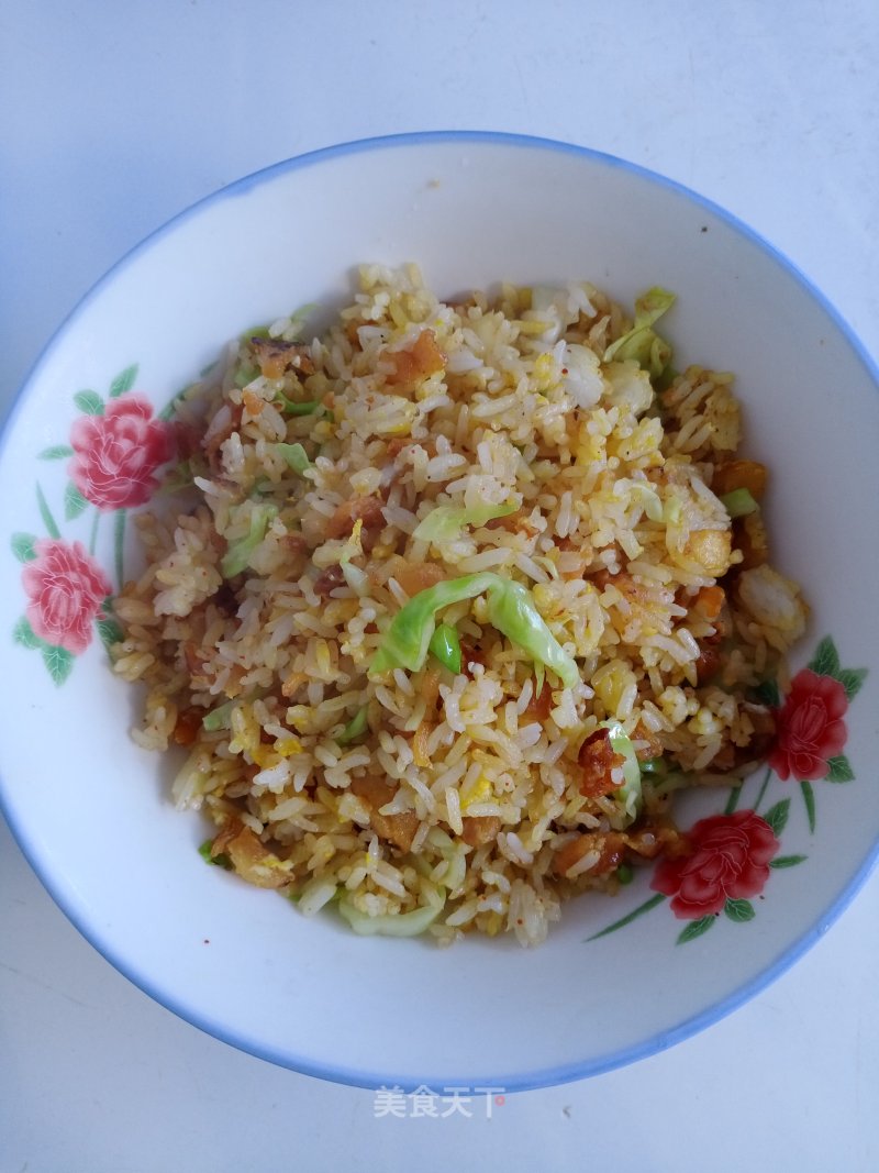 Fried Rice with Oil Residue recipe