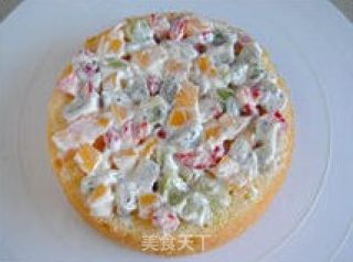 [seaweed Pork Floss Cake] --- Sweet Salad Decorated Cake recipe