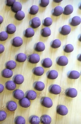 Purple Sweet Potato Taro Balls Sago Sauce recipe