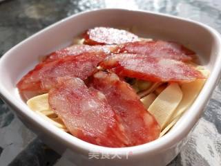 Steamed Bean Curd with Chinese Sausage recipe