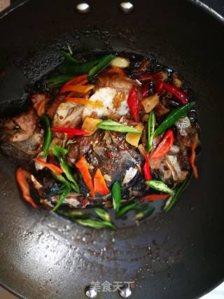 Fish Head with Tempeh and Pickled Pepper recipe