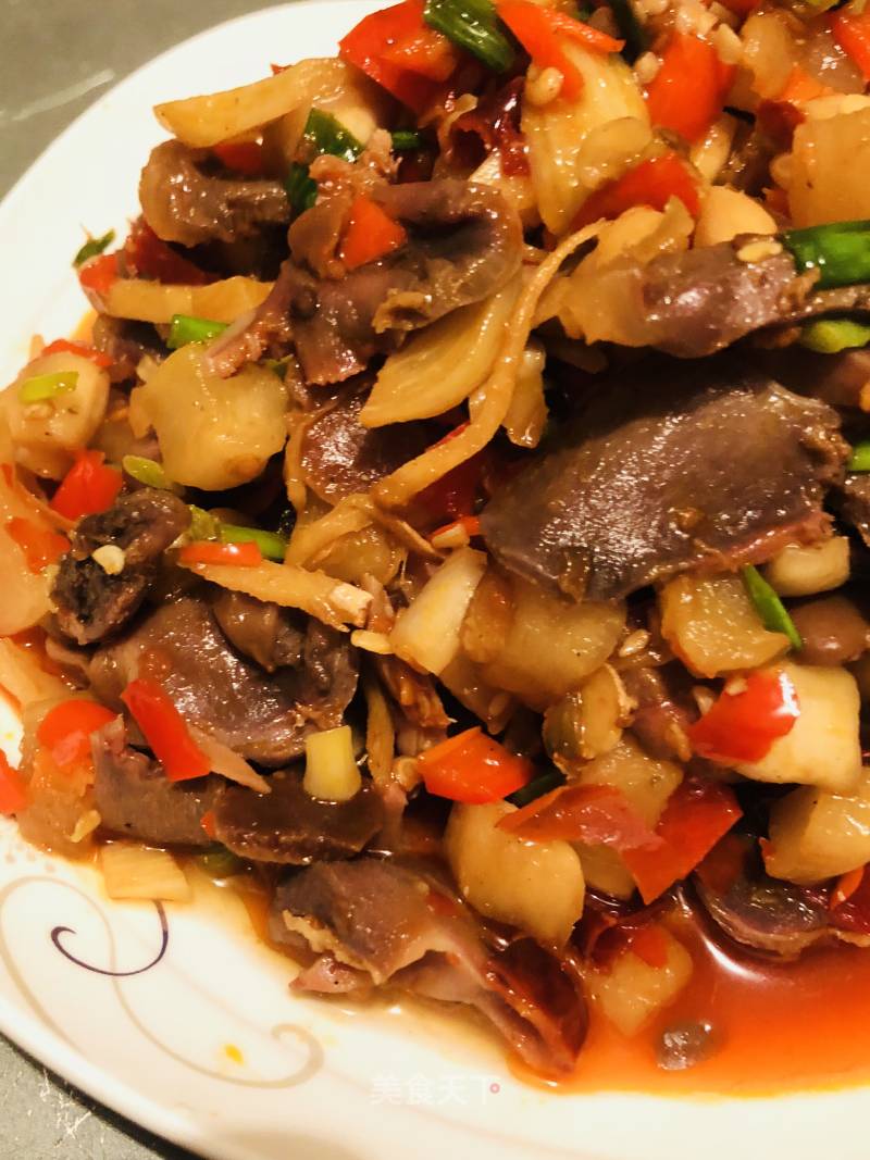 Sour and Spicy Chicken Gizzards recipe