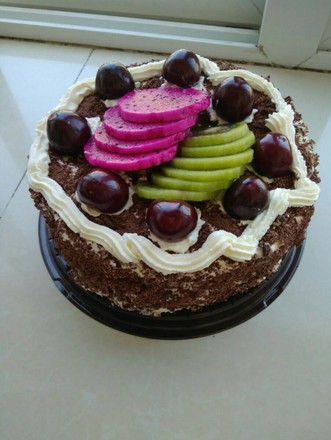 Cherry Black Chocolate Birthday Cake recipe