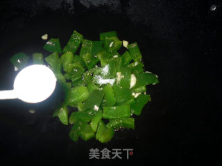 Fried Pleurotus Eryngii with Green Bell Pepper recipe