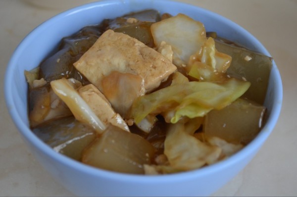 Tofu Stewed with Jelly recipe