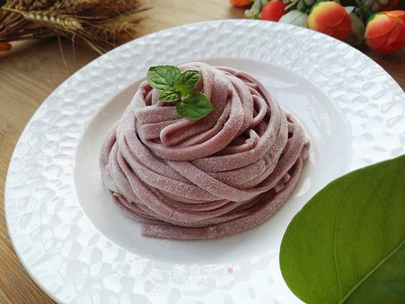 #aca三届烤明星大赛#hand Made Purple Sweet Potato Noodles recipe