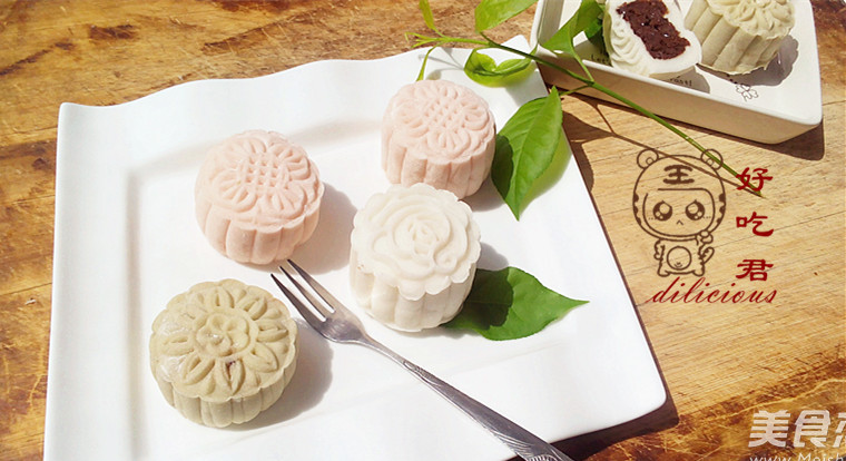 Three-color Snowy Mooncakes recipe