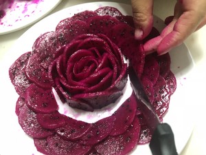 Dragon Fruit Flowers, Beautiful Fruit on A Plate recipe