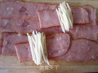 Mint Potato Shreds and Bacon Rolls recipe
