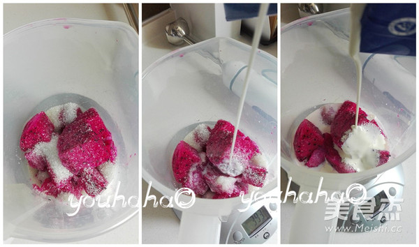 Red Heart Pitaya Ice Cream recipe