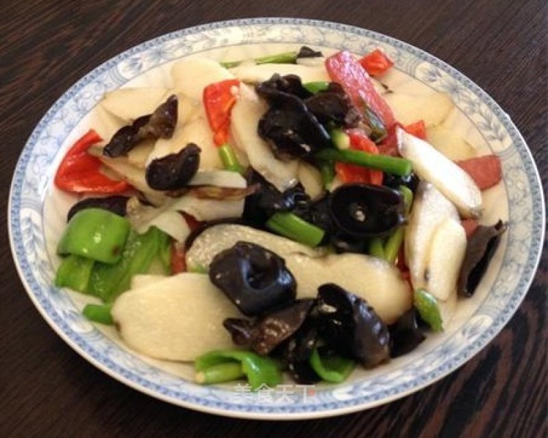Fried Fungus with Yam recipe
