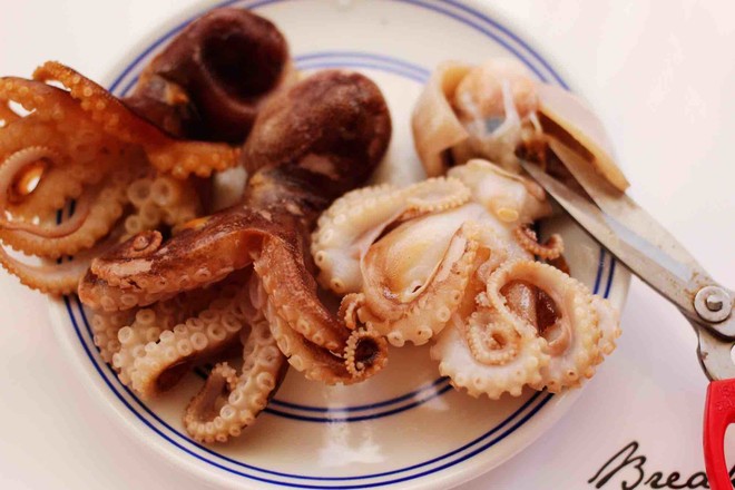 Lotus Root Slices Popped Peach Blossom Octopus recipe