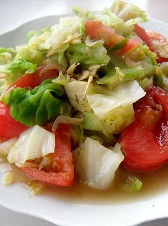 Stir-fried Green Kale with Tomatoes recipe