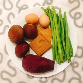 Purple Sweet Potato Thick Egg Bento recipe
