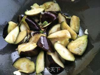 Fried Eggplant with Crispy Pork recipe