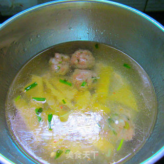 Egg Skin Meatball Soup recipe