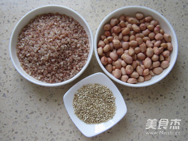 Peanut Quinoa Red Brown Rice Porridge recipe