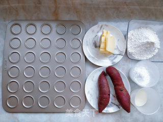 Purple Sweet Potato Peanut Cookies recipe