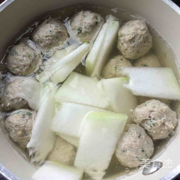 Homemade Meatball Winter Melon Soup recipe