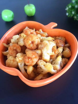 Stir-fried Shrimp with Cauliflower recipe