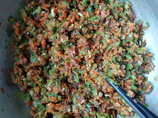Green Pepper Carrot Pork Wonton recipe