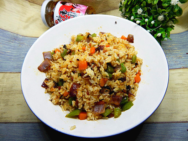 Fried Rice with Mushroom Sauce recipe