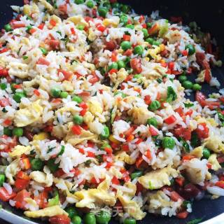 Fried Rice with Pea Sausage recipe