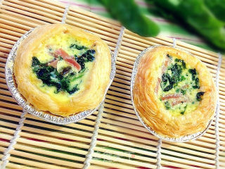 Spinach Salted Egg Tart recipe