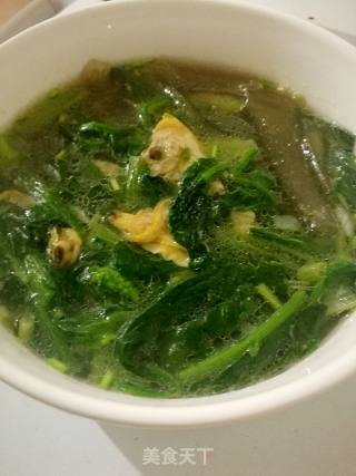 Clam Spinach Noodle Soup (two Clam Meat) recipe